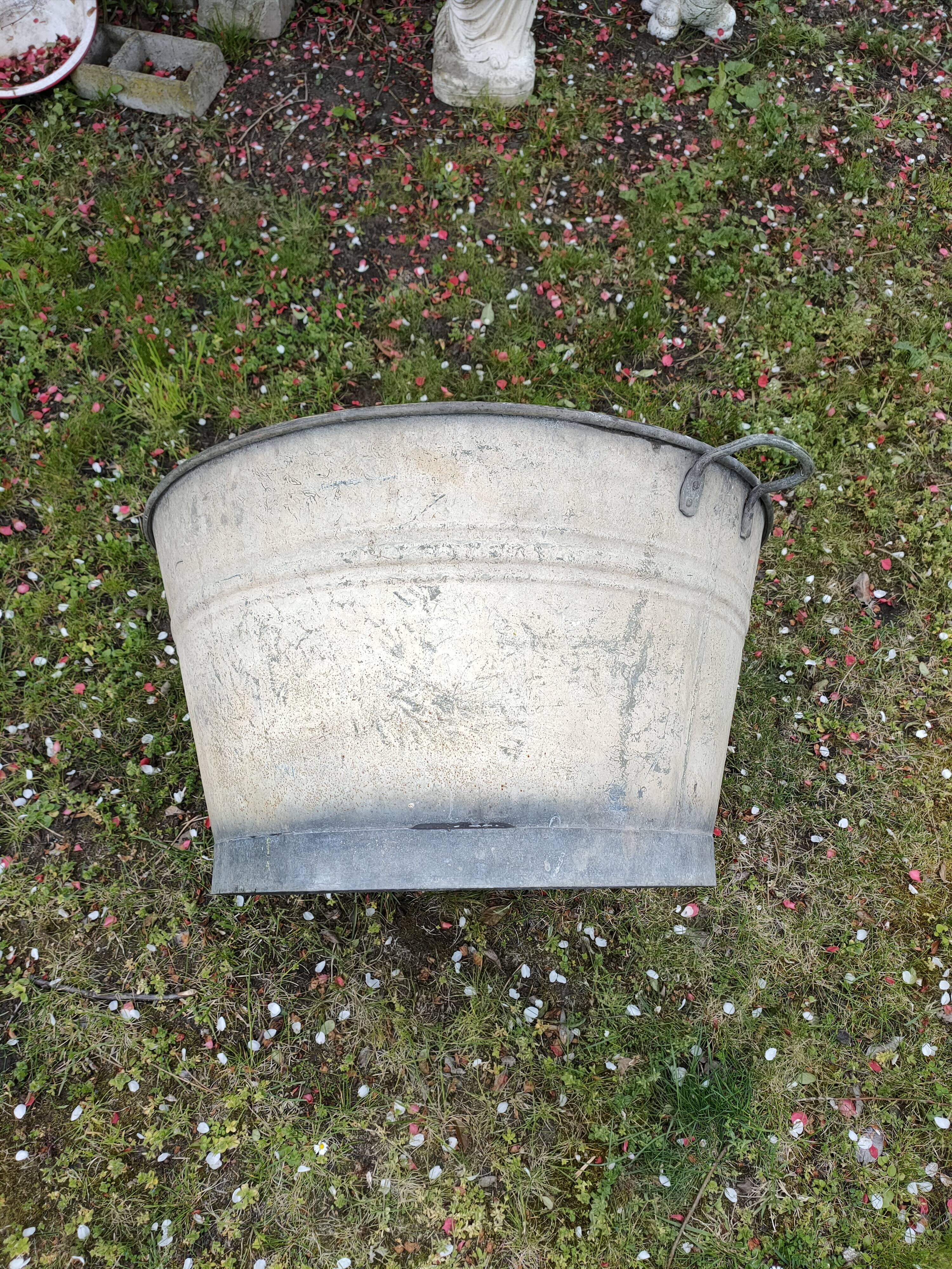 Old zinc basin
