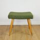 Tabouret à assise en boucle large vert-olive - pieds ronds en hêtre
