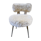 Chaise moumoute vintage