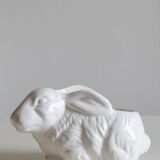 Small earthenware rabbit pot holder