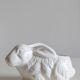 Small earthenware rabbit pot holder