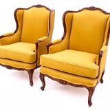 A pair of wing chairs, France, circa 1920. After renovation.