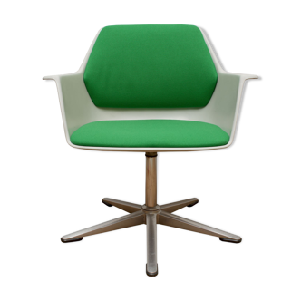 Fauteuil de bureau des années 1970 en fibre de verre Wilkhahn, Georg Leowald