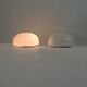 Vintage opaline ceiling lamp pair