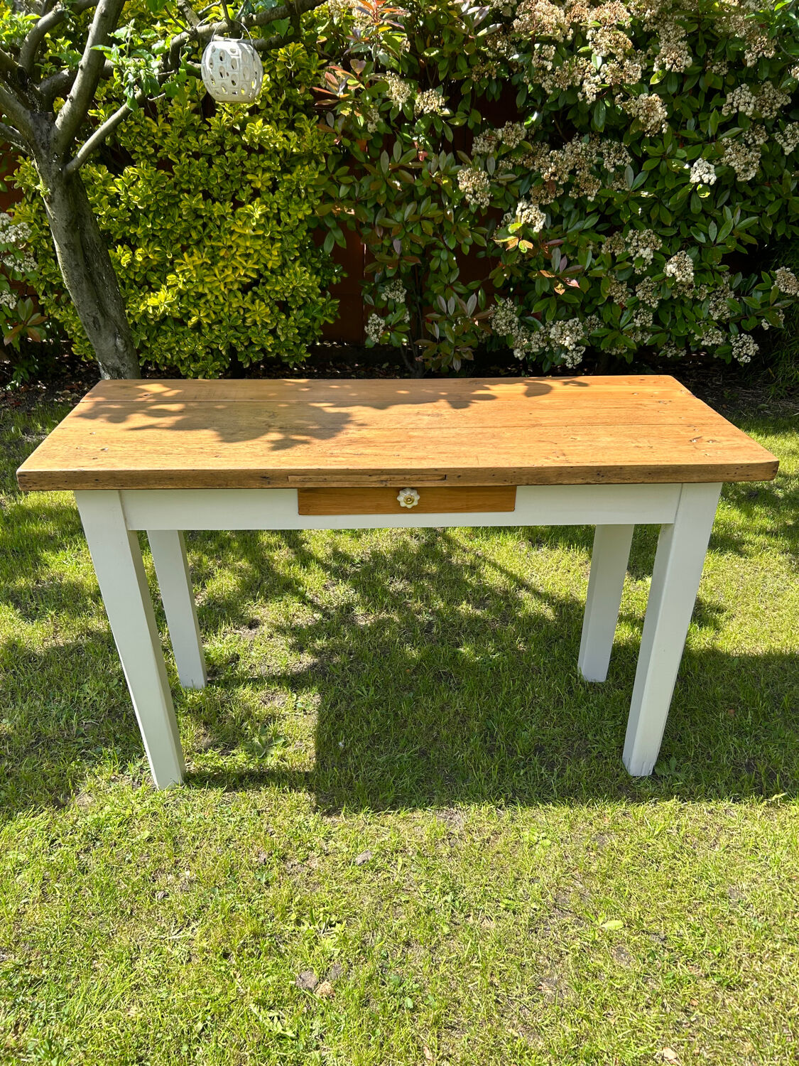 Oak farmhouse table 1 drawer