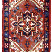Tapis vintage Persan Hamadan fait main 50cm x 70cm 1970s 1C753