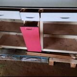 Red formica buffet