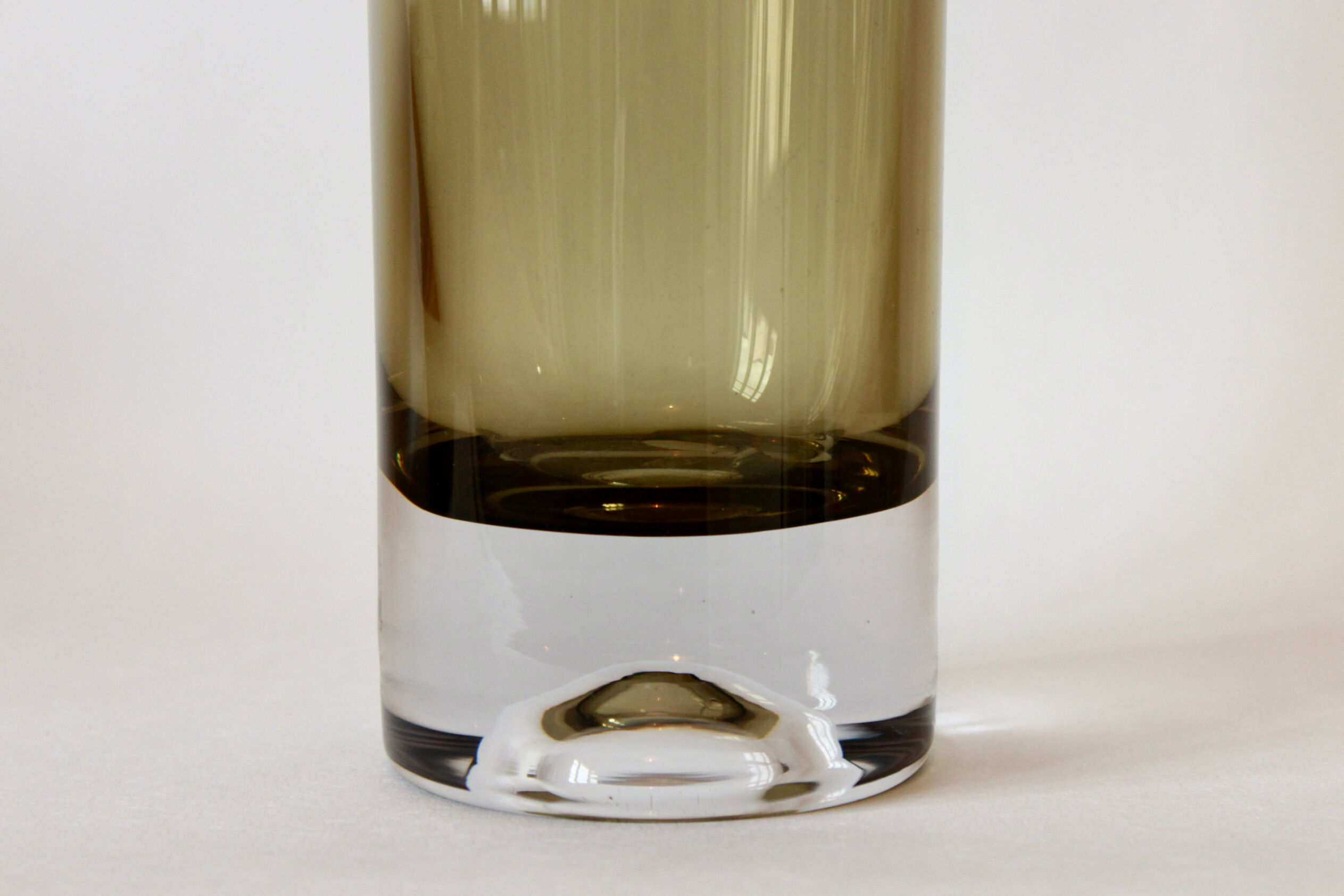 Smoked roll vase Roland Posch for Gral Glas