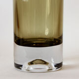 Smoked roll vase Roland Posch for Gral Glas