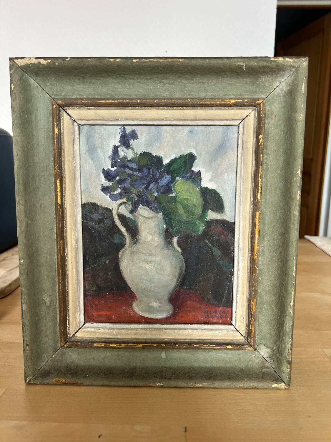 Antique still life painting by Albert Bayer