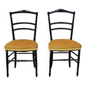 Paire de chaise Napoléon - noirci
