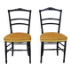Pair of Napoleon III chairs in blackened wood