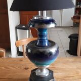 Lamp year 60 chrome and faience