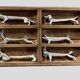 Set of 6 silver-plated animal knife rests