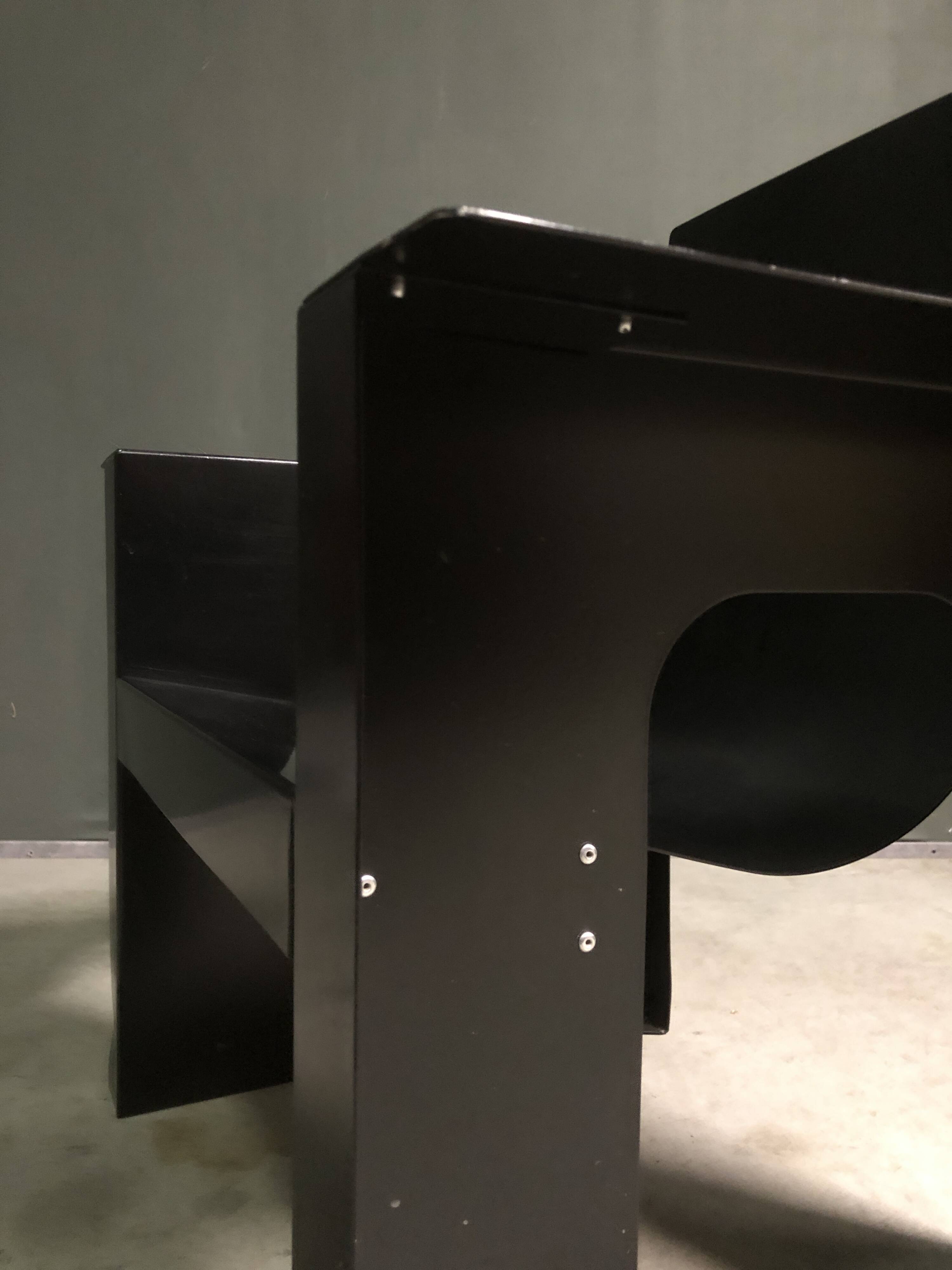 Rare rietveld arm chair by giandomenico belotti for alias, 1984