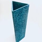 Art Ceramics Sgraffito Triangular Vase by Alvino Bagni for Raymor, 1960s