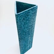 Art Ceramics Sgraffito Triangular Vase by Alvino Bagni for Raymor, 1960s
