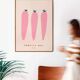Poster printed in giclee quality with illustration of carrots