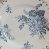 6 flat plates Sarreguemines U&C Flore - blue