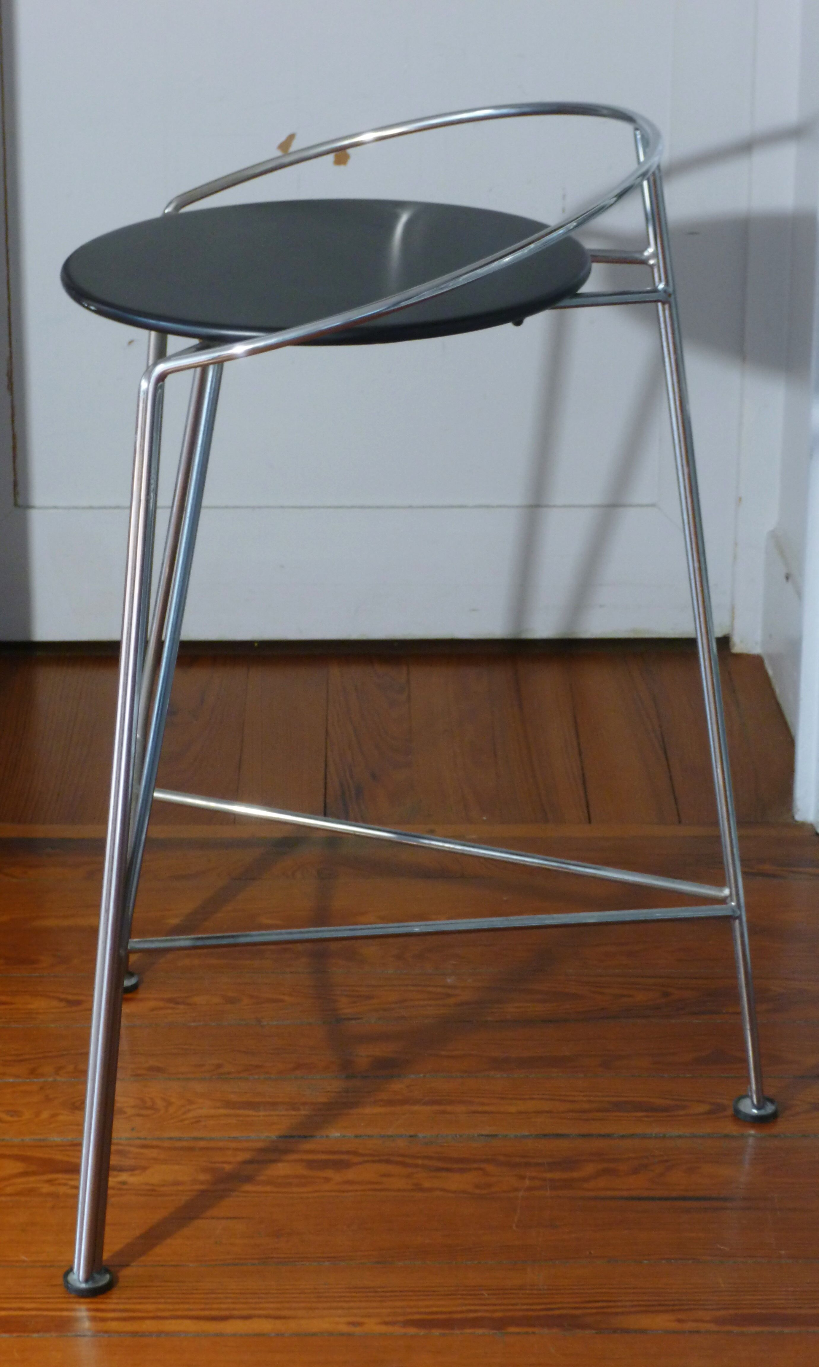Pair of stools, Pascal Mourgue, model "Lune d'argent", 80s