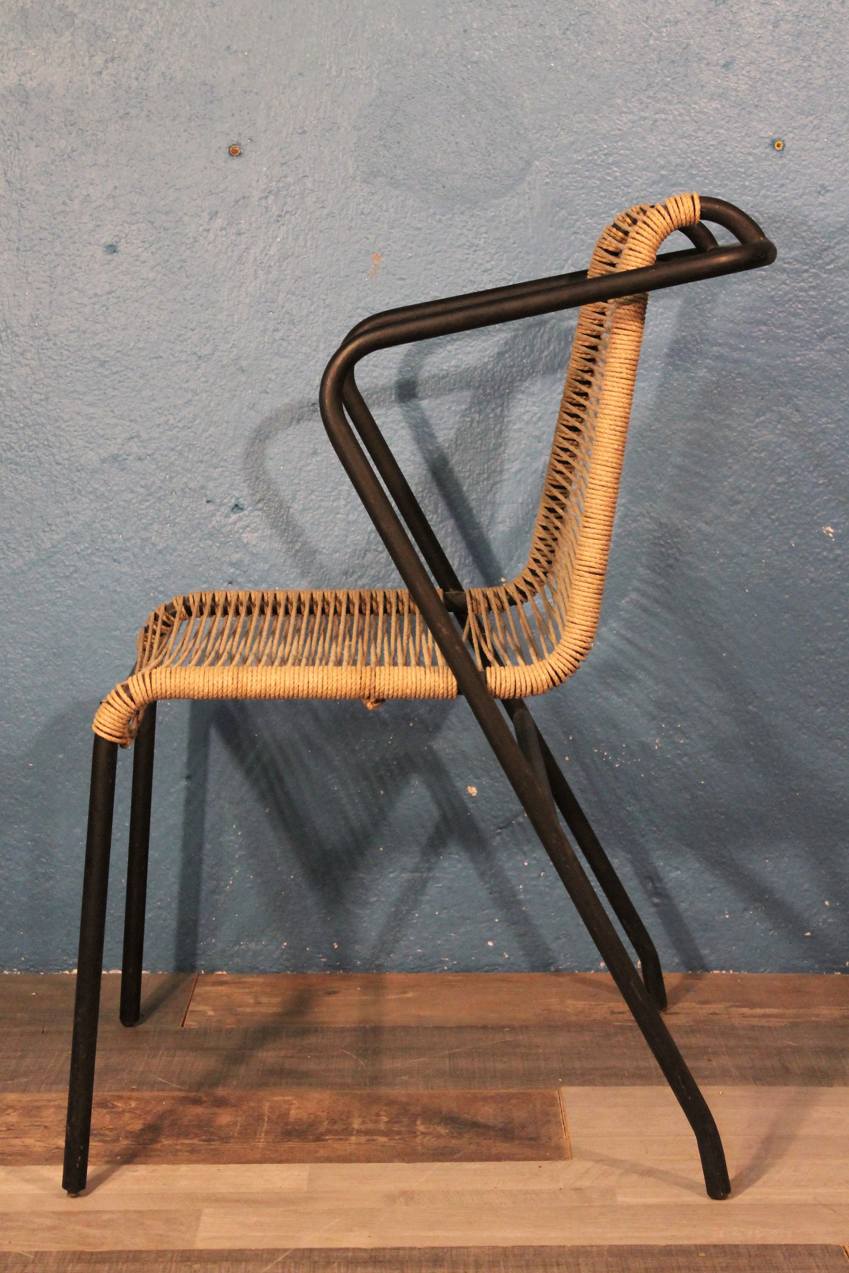 Metal & rope chair 1950