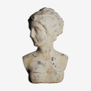 20th century plaster woman bust