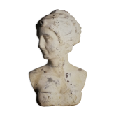 20th century plaster woman bust