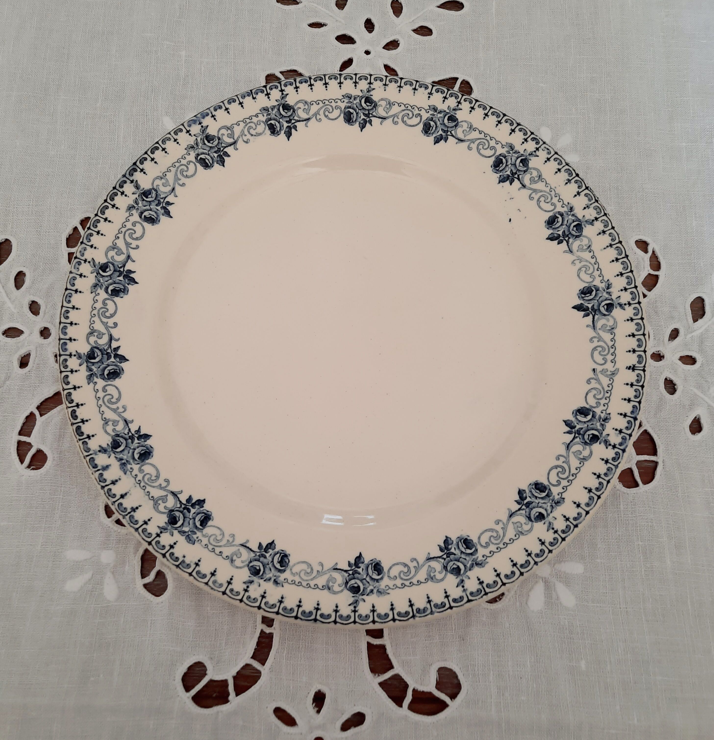 Old plates mismatched iron earth