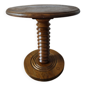 Guéridon en bois tourné