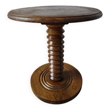 Wooden turned gueridon in the style of Charles Dudouyt – 1940s-50s