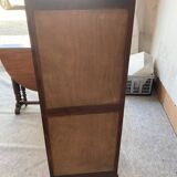 Small curtain filing cabinet.