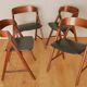 4 chairs Scandinavian Kristiansen teak 60s