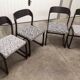 Lot of 4 Baumann chairs flat sled restored