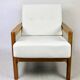 Vintage Armchair in White Ivory, 1970s