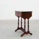 Louis Philippe Side Table with Two Drawers and Turned Twin Legs, France, 18
