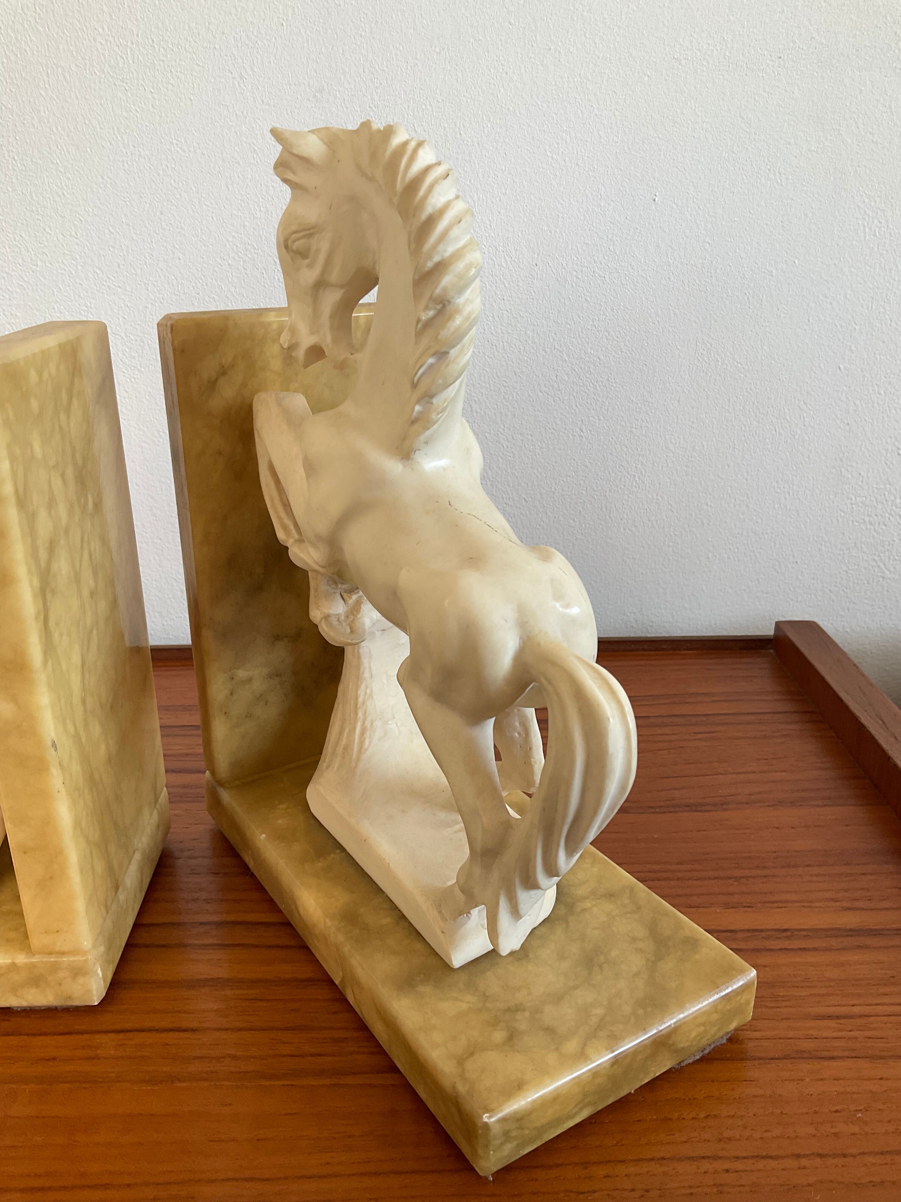 Pair of vintage marble bookends