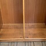 Vintage rattan and woven wicker wardrobe 1970s