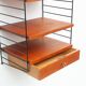String wall shelf with drawer by Kajsa & Nisse Strinning, 1950s