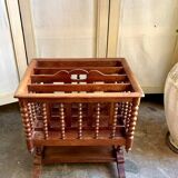Magazine rack, turned mahogany sheet music