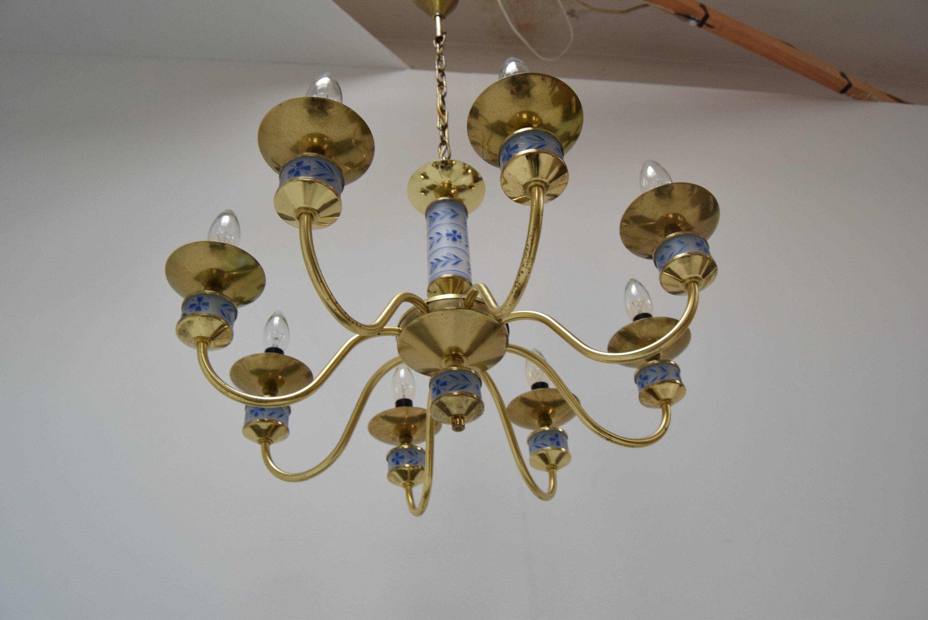 Mid-century Chandelier by Kamenicky Senov, Czechoslovakia, 1970's.