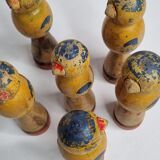 Children's bowling in painted wood
