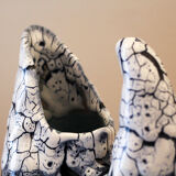 Black and white ceramic pitcher