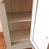 Bedside table in pine, restyled in lime green
