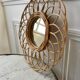 Vintage bamboo & rattan sun mirror