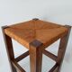 Antique solid oak stool Mountain Chalet