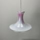 White and pink suspension lamp by Michael Bang for Holmegaard 1980
