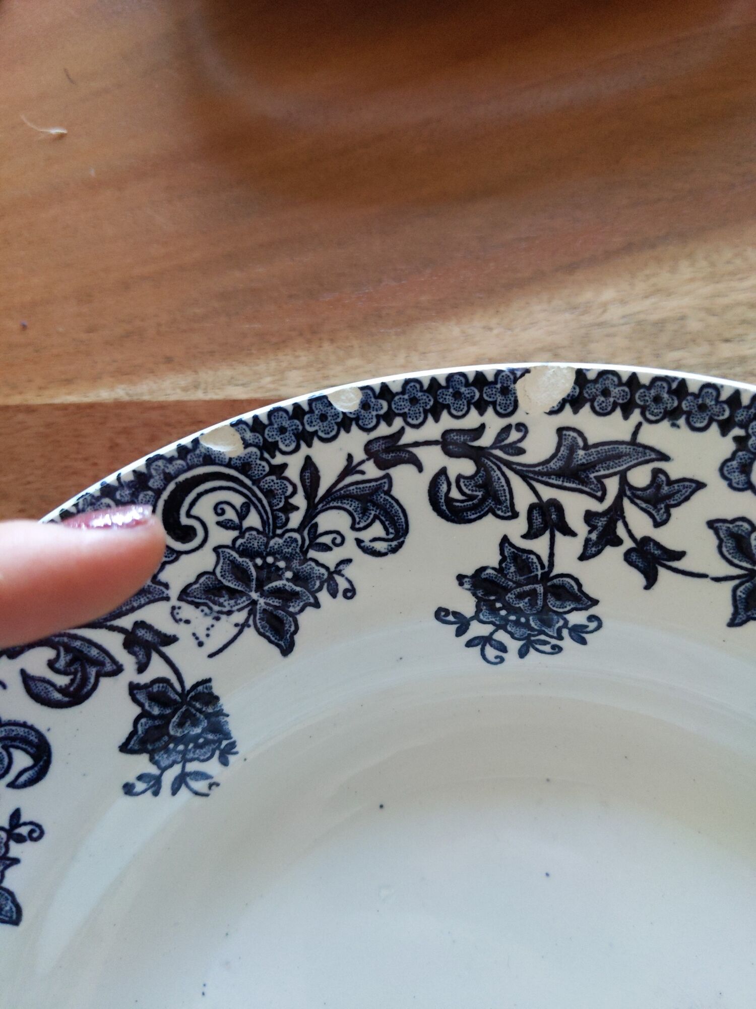 Plates earth of iron saint Amand Jane retro vintage antique
