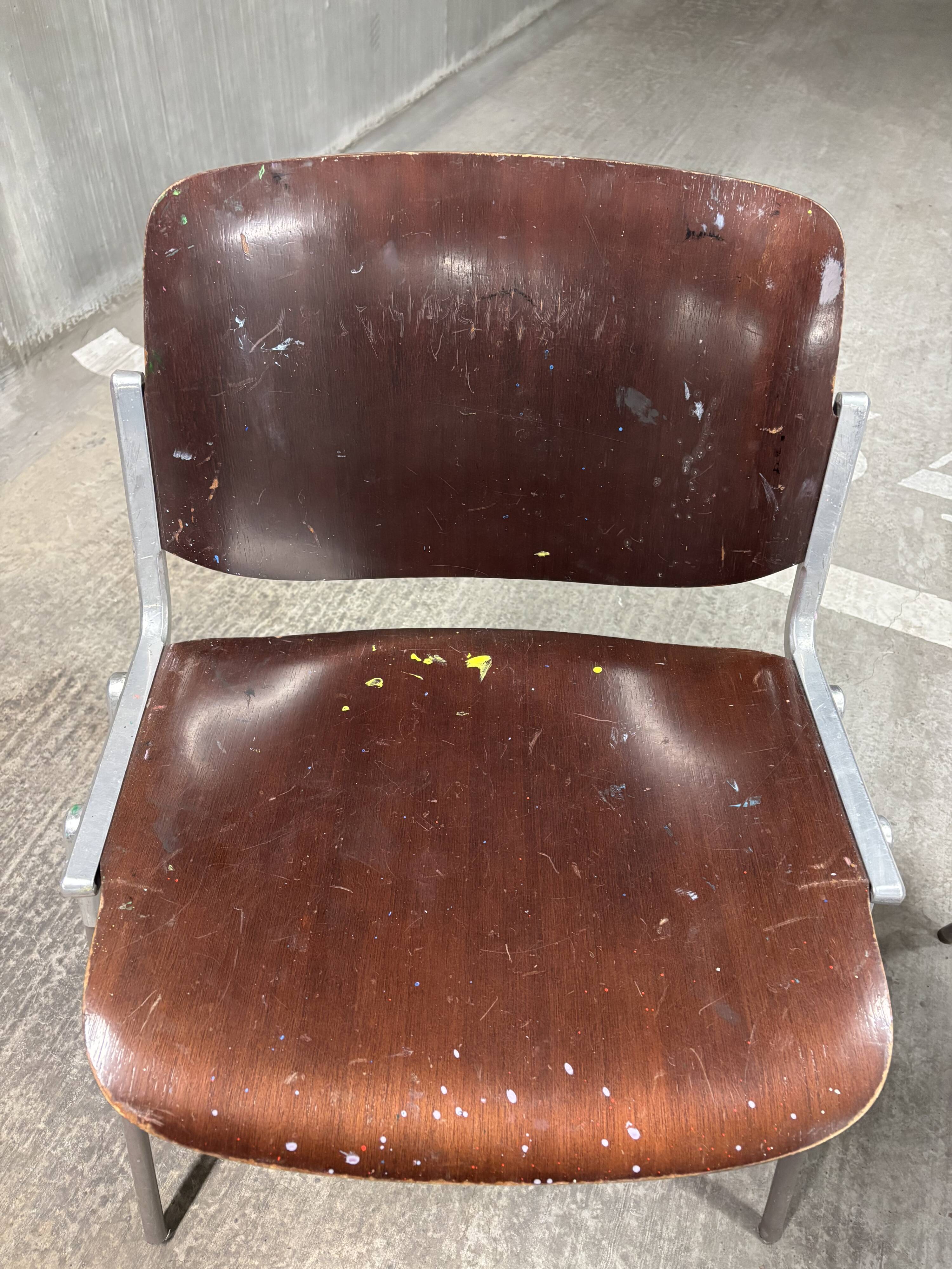 Set of 10 DSC 106 chairs by G. Piretti for Castelli.