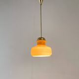 Suspension mid-century en laiton et verre, 1970s