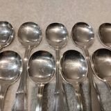 12 silver-plated ice cream scoops, goldsmith Boulenger Regence Berry